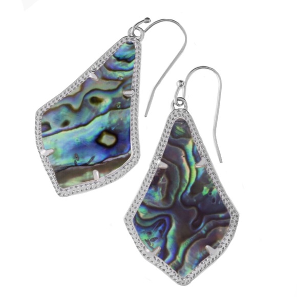 KENDRA SCOTT • Silver Abalone Shell Alex Earrings - Picture 4 of 4